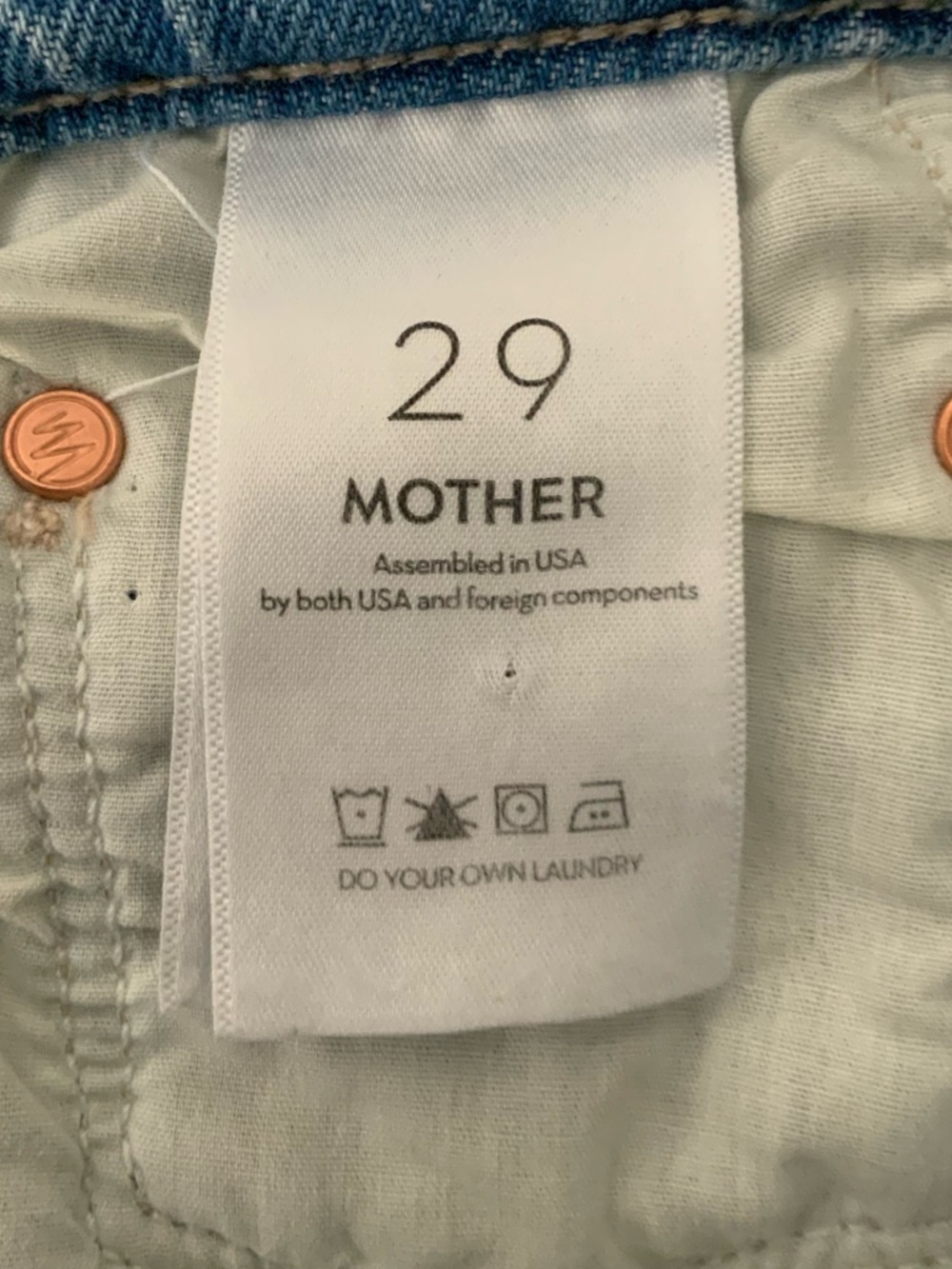 MOTHER SUPERIOR Jeans Half-Pipe Ankle This Is How I Roll Blue Size 29 - Picture 9 of 14